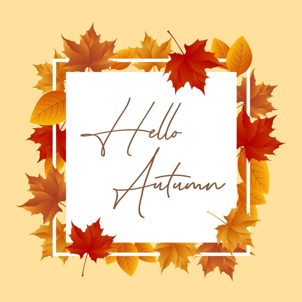 Autumn background design vector