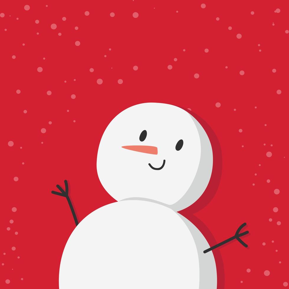 cute snowman illustration vector