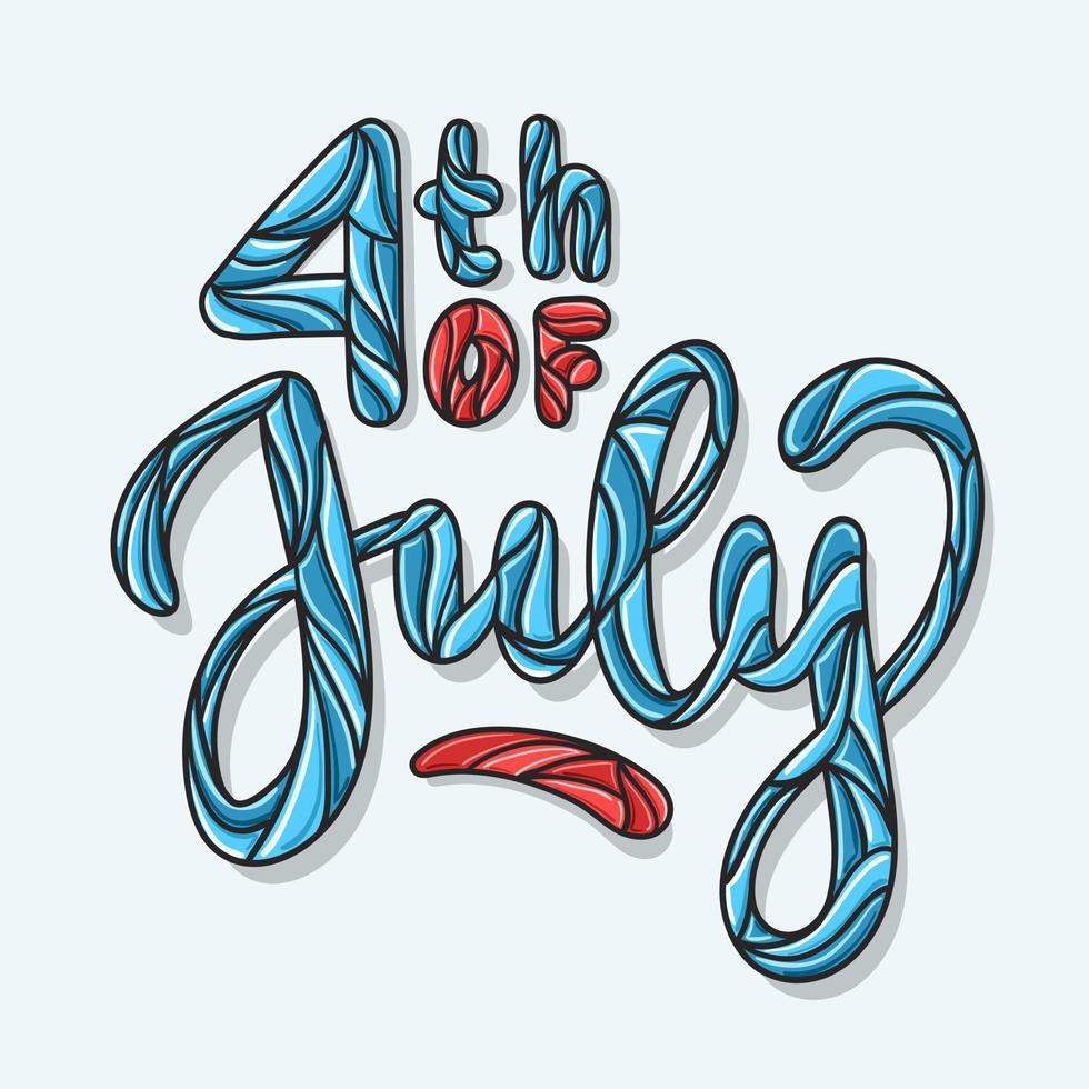 happy independence day 4th of July with American flag background vector