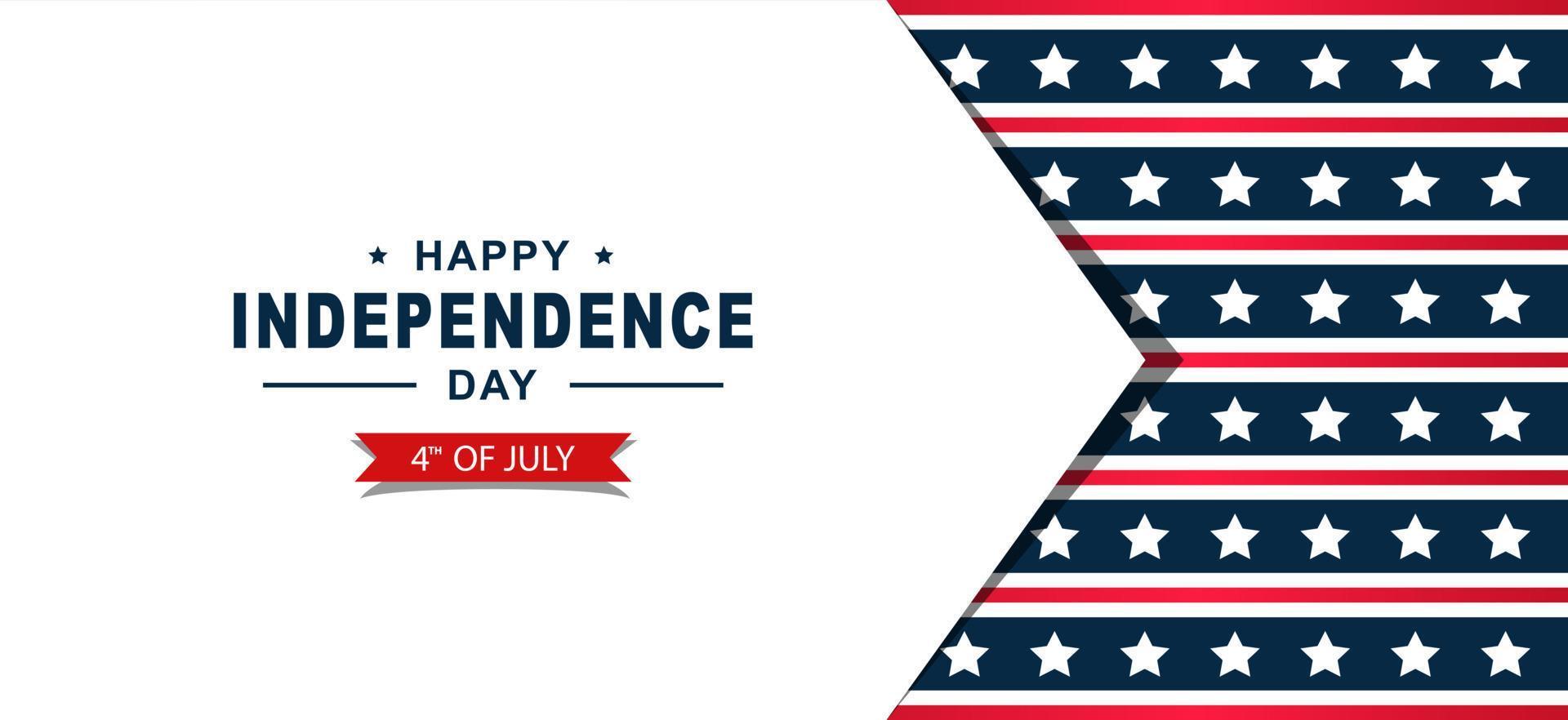 happy independence day 4th of July with American flag background vector