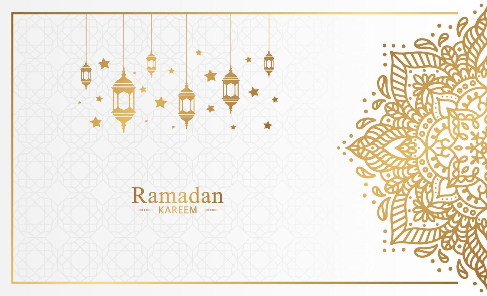 ilustración de fondo islámico ramadan kareem vector