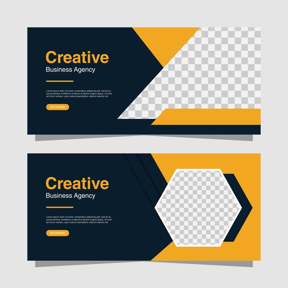Creative social media template banner background vector