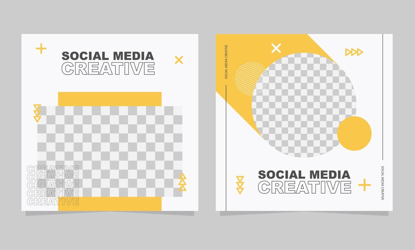 fondo de banner de plantilla de redes sociales creativas vector