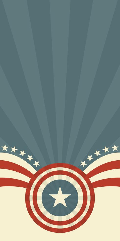 happy independence day 4th of July in retro style background vector
