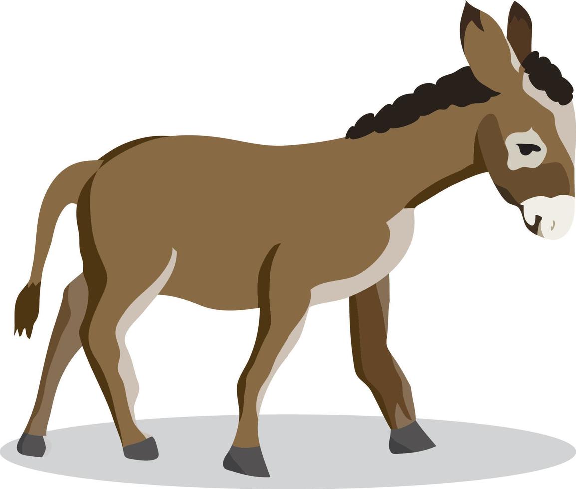 Cute Standing Donkey vector