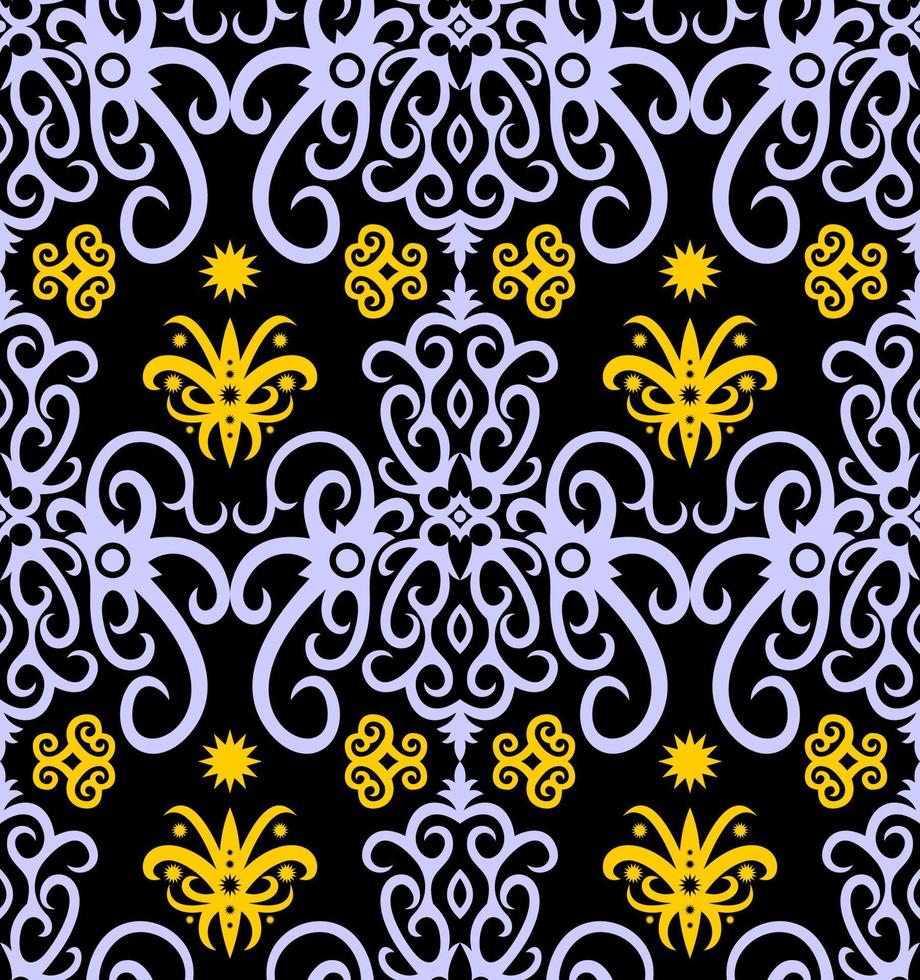 seamless patern of dayak ethnic pattern.traditional Indonesian fabric motif.borneo pattern. vector design inspiration. Creative textile for fashion or cloth