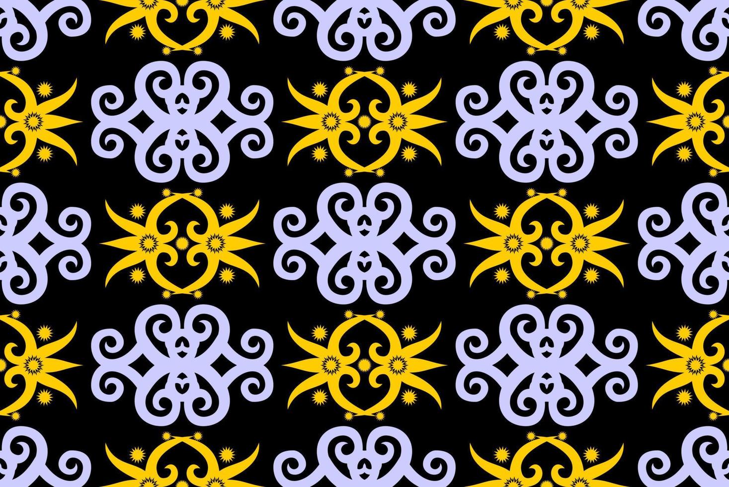 seamless patern of dayak ethnic pattern.traditional Indonesian fabric motif.borneo pattern. vector design inspiration. Creative textile for fashion or cloth