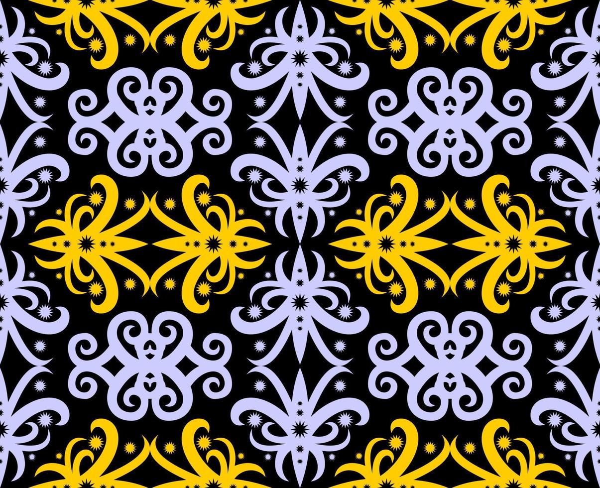 seamless patern of dayak ethnic pattern.traditional Indonesian fabric motif.borneo pattern. vector design inspiration. Creative textile for fashion or cloth