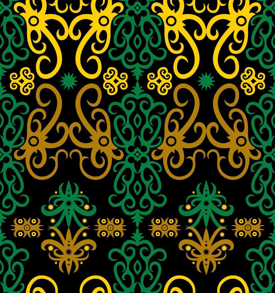 seamless patern of dayak ethnic pattern.traditional Indonesian fabric motif.borneo pattern. vector design inspiration. Creative textile for fashion or cloth
