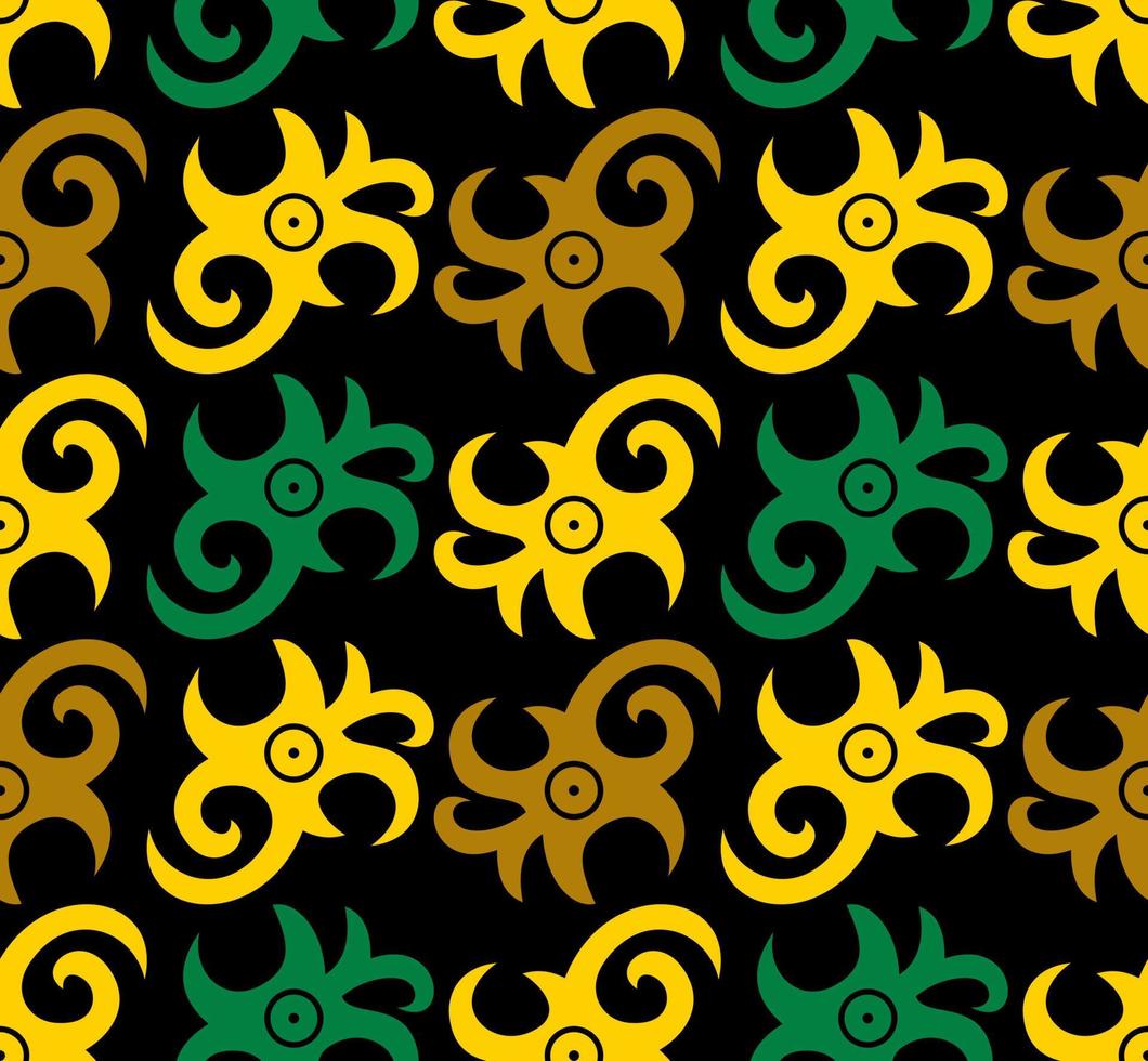 patrón sin costuras de patrón étnico dayak.motivo de tela indonesia tradicional.patrón de borneo. inspiración de diseño vectorial. textil creativo para moda o tela vector