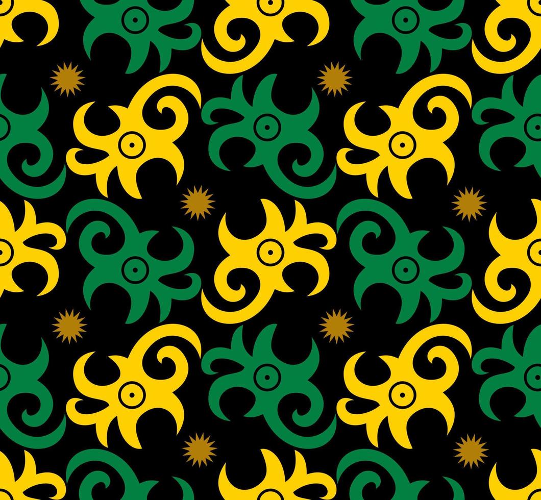 seamless patern of dayak ethnic pattern.traditional Indonesian fabric motif.borneo pattern. vector design inspiration. Creative textile for fashion or cloth