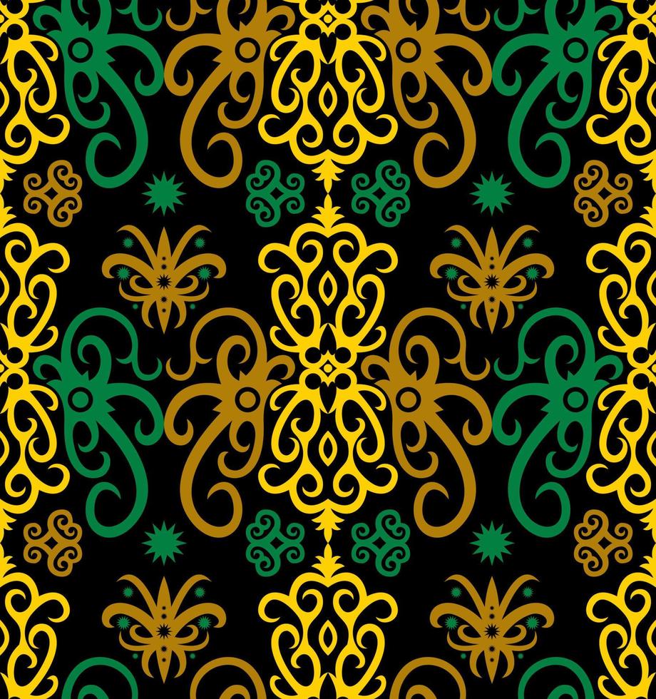 seamless patern of dayak ethnic pattern.traditional Indonesian fabric motif.borneo pattern. vector design inspiration. Creative textile for fashion or cloth