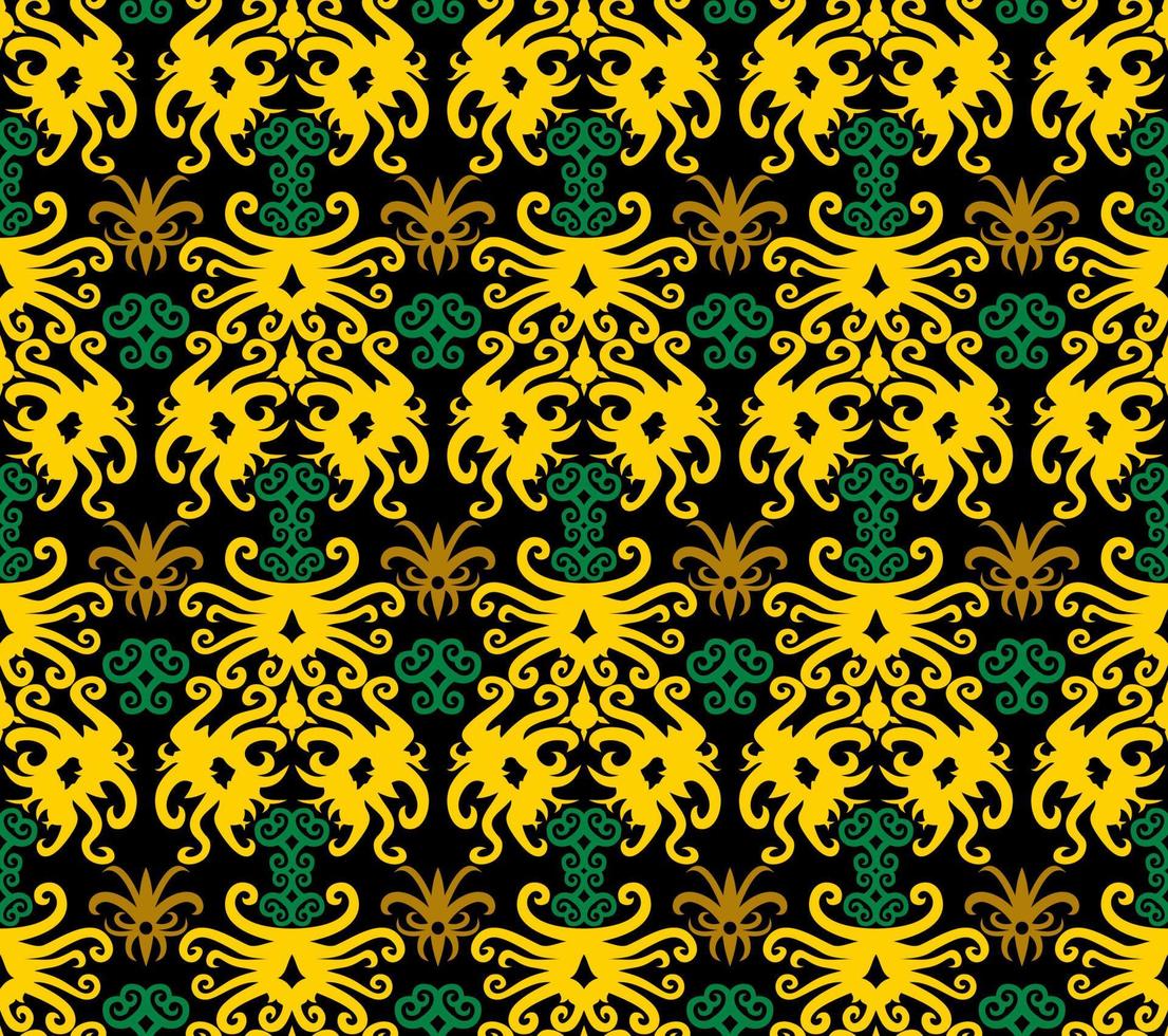 seamless patern of dayak ethnic pattern.traditional Indonesian fabric motif.borneo pattern. vector design inspiration. Creative textile for fashion or cloth