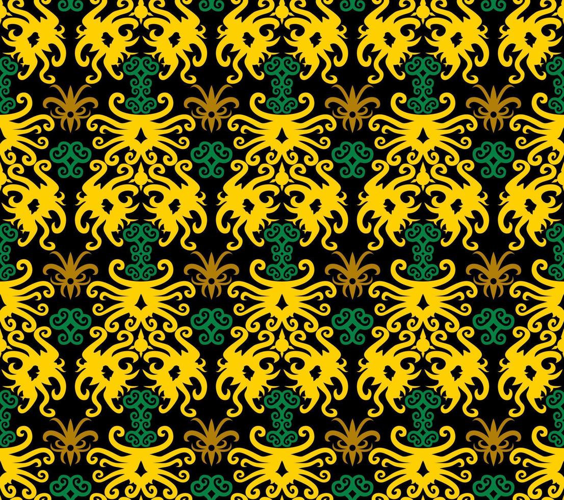 seamless patern of dayak ethnic pattern.traditional Indonesian fabric motif.borneo pattern. vector design inspiration. Creative textile for fashion or cloth