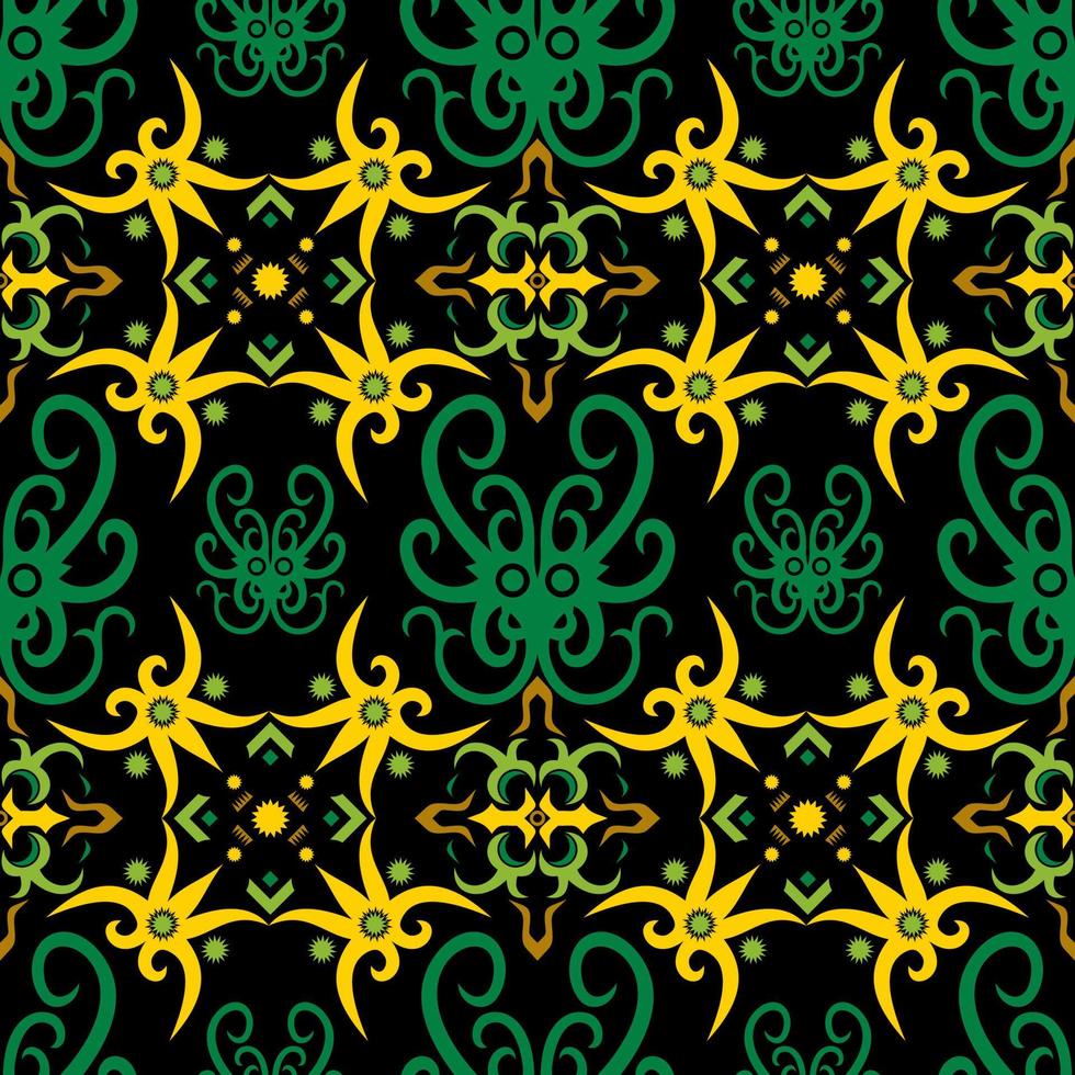 seamless patern of dayak ethnic pattern.traditional Indonesian fabric motif.borneo pattern. vector design inspiration. Creative textile for fashion or cloth