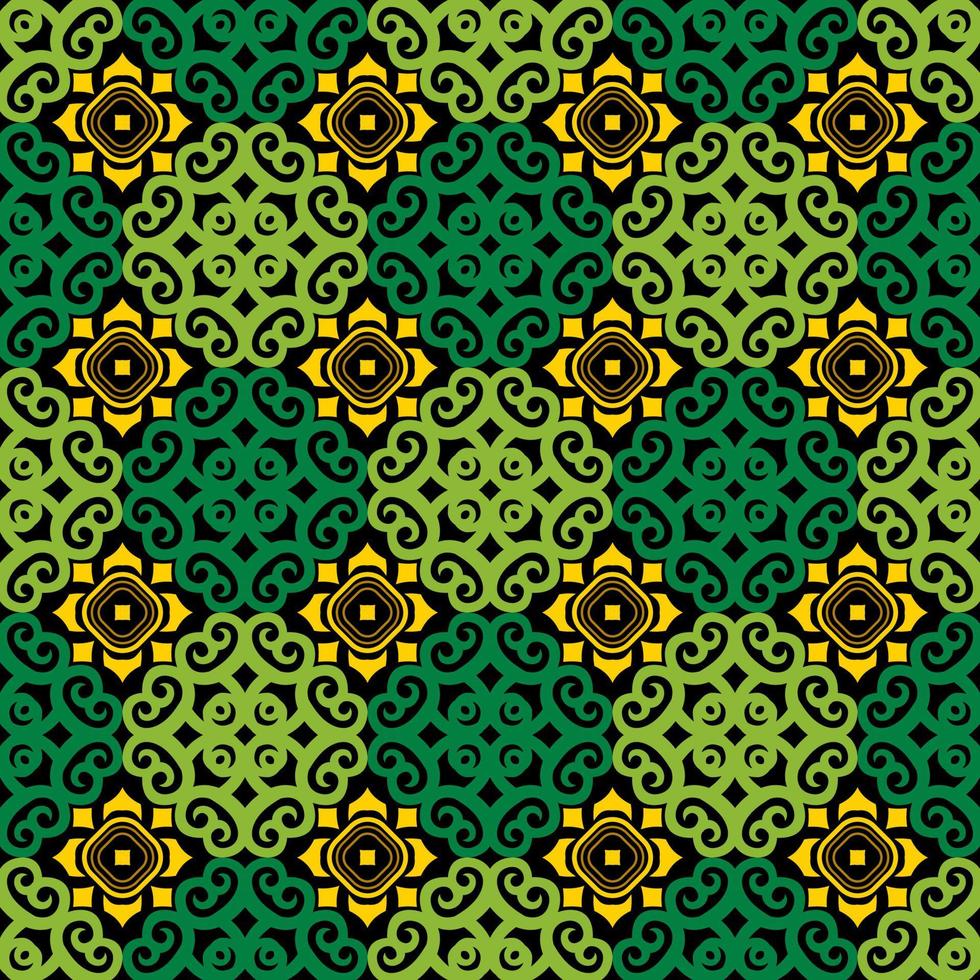 patrón sin costuras de patrón étnico dayak.motivo de tela indonesia tradicional.patrón de borneo. inspiración de diseño vectorial. textil creativo para moda o tela vector