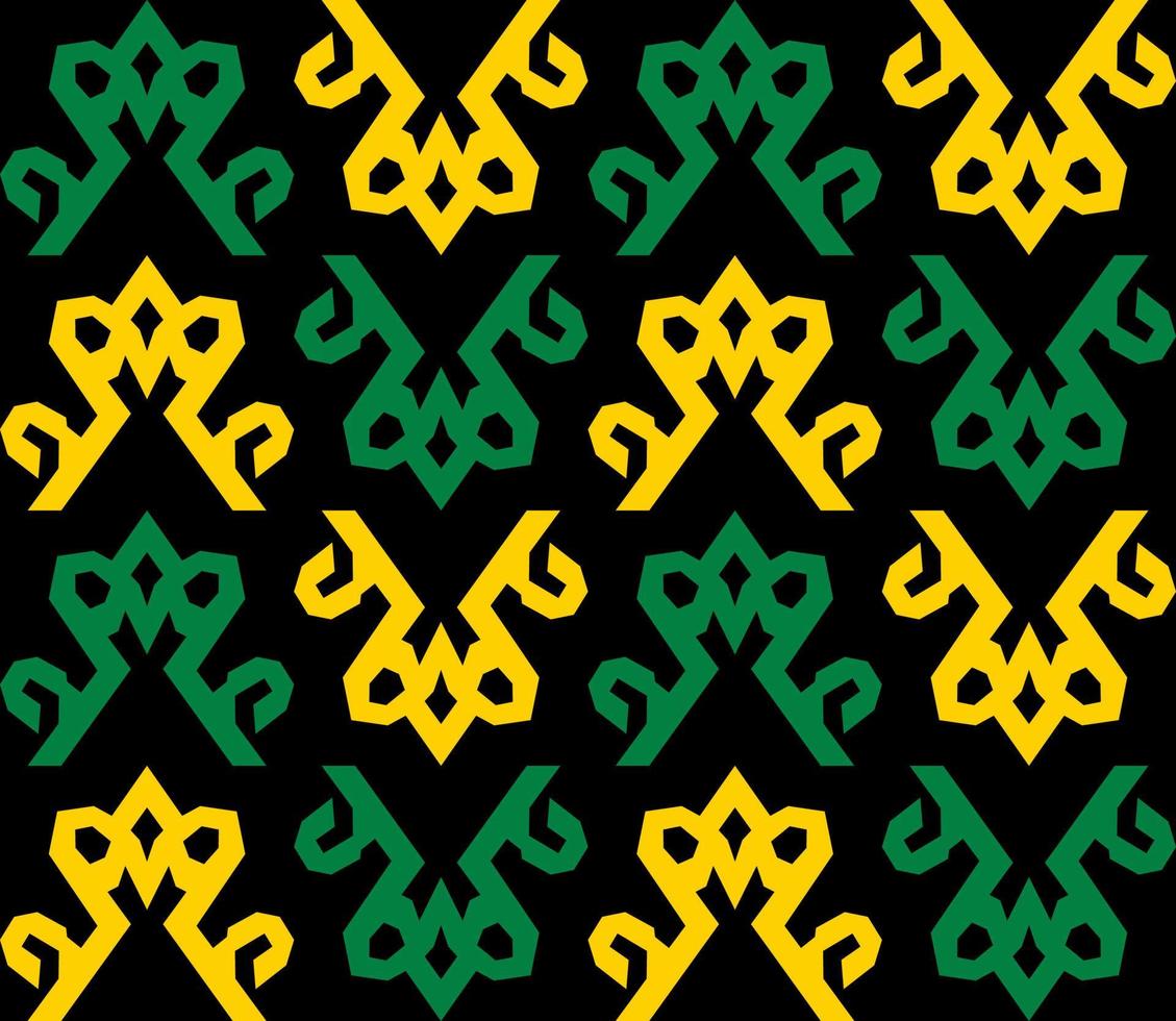 patrón sin costuras de patrón étnico dayak.motivo de tela indonesia tradicional.patrón de borneo. inspiración de diseño vectorial. textil creativo para moda o tela vector