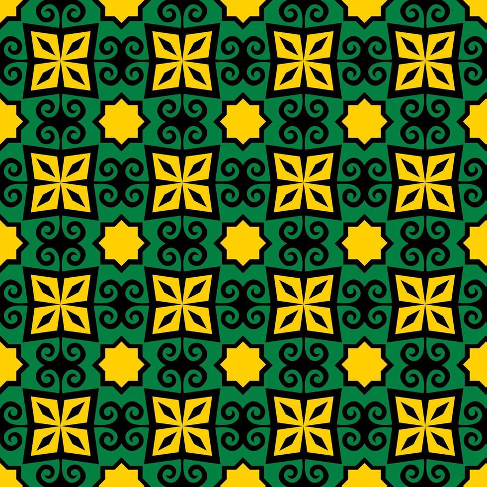 patrón sin costuras de patrón étnico dayak.motivo de tela indonesia tradicional.patrón de borneo. inspiración de diseño vectorial. textil creativo para moda o tela vector