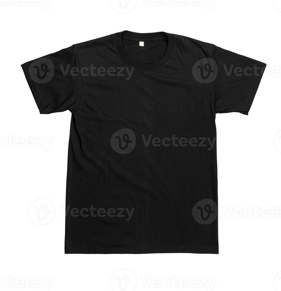 Black plain shortsleeve cotton T-Shirt photo