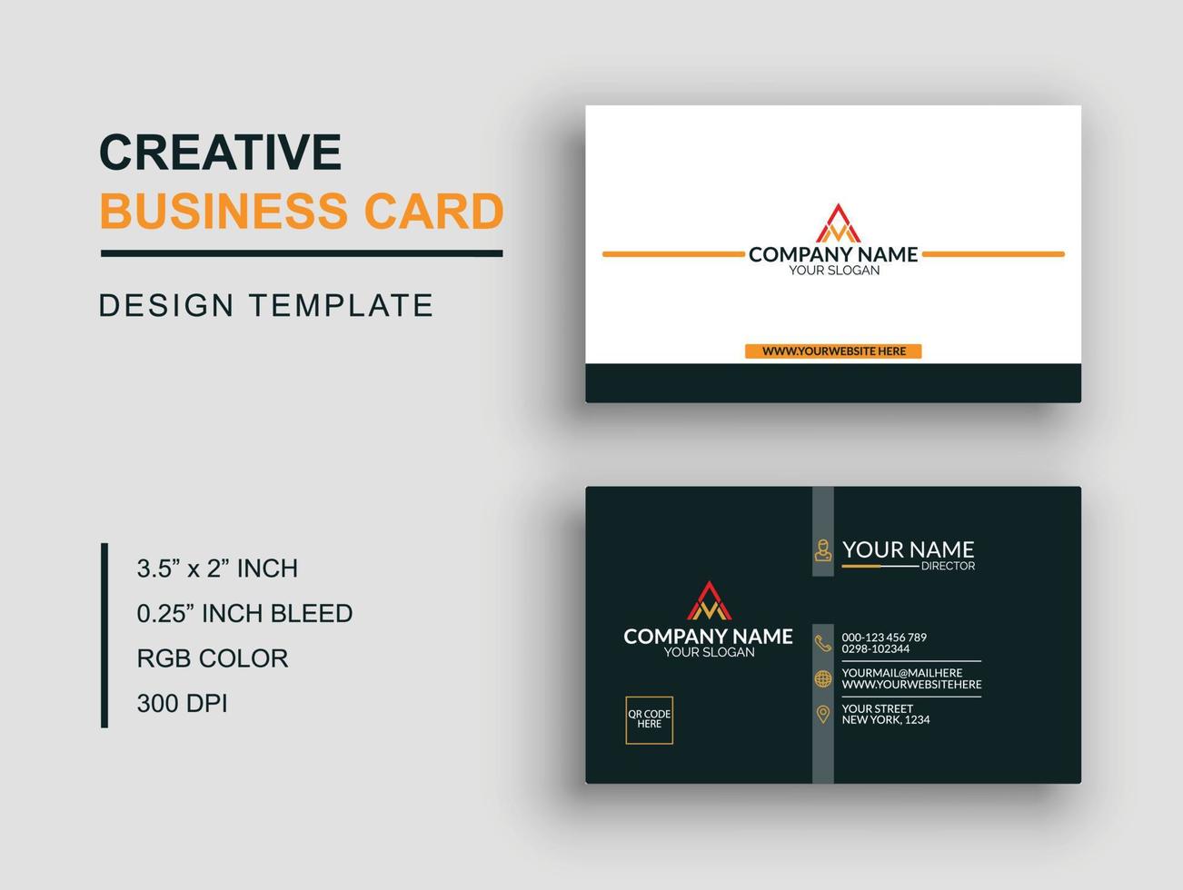 CREATIVE BUSINESS CARD vector