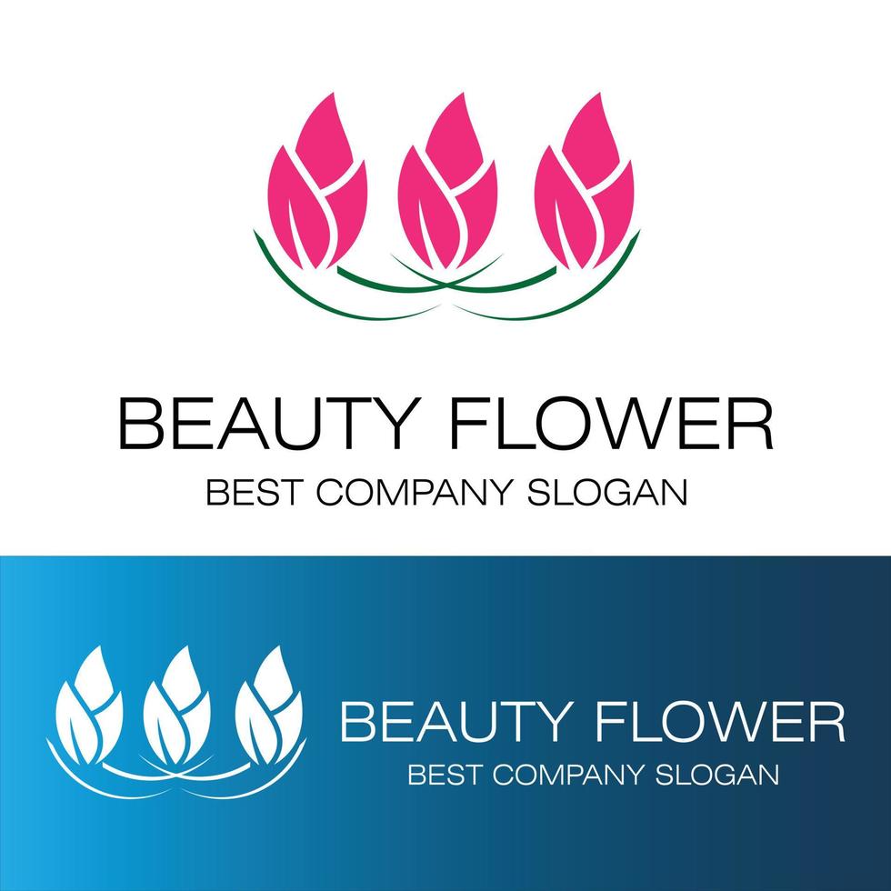 logotipo de flor de lirio vector