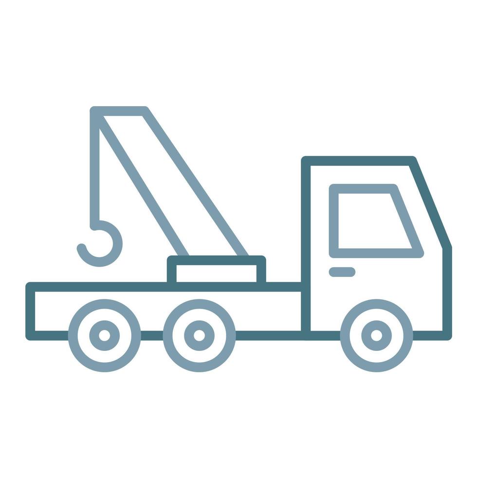 Tow Truck Line Two Color Icon vector