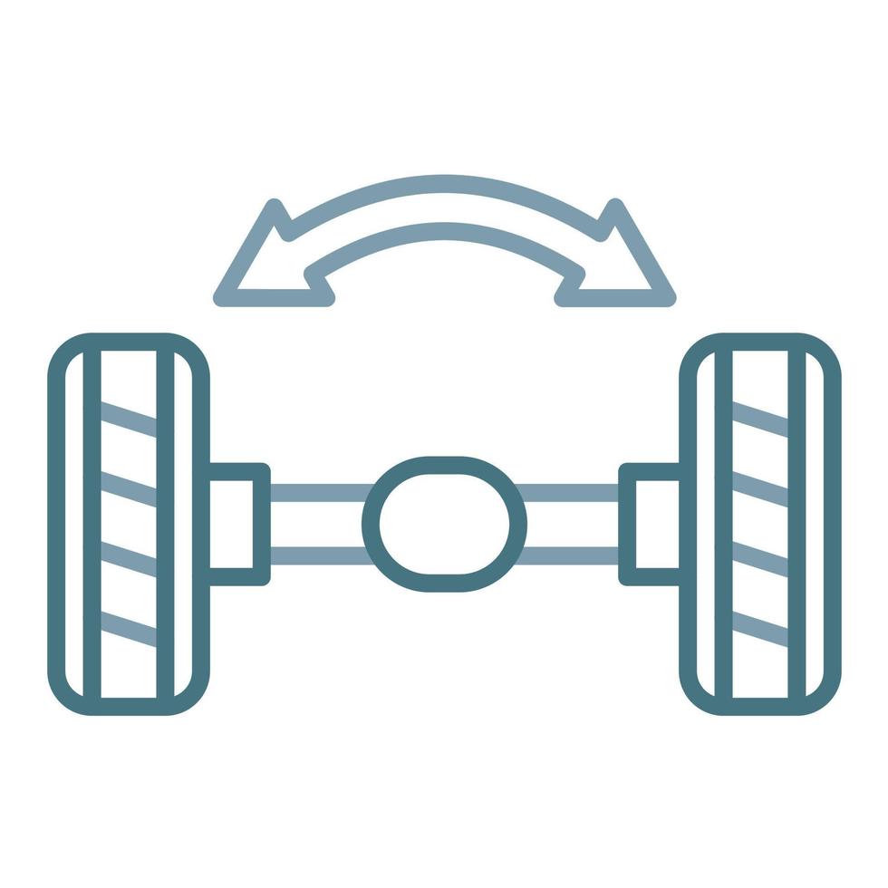 Wheel Alignment Line Two Color Icon vector