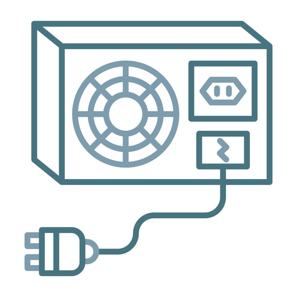 Power Supply Line Two Color Icon vector