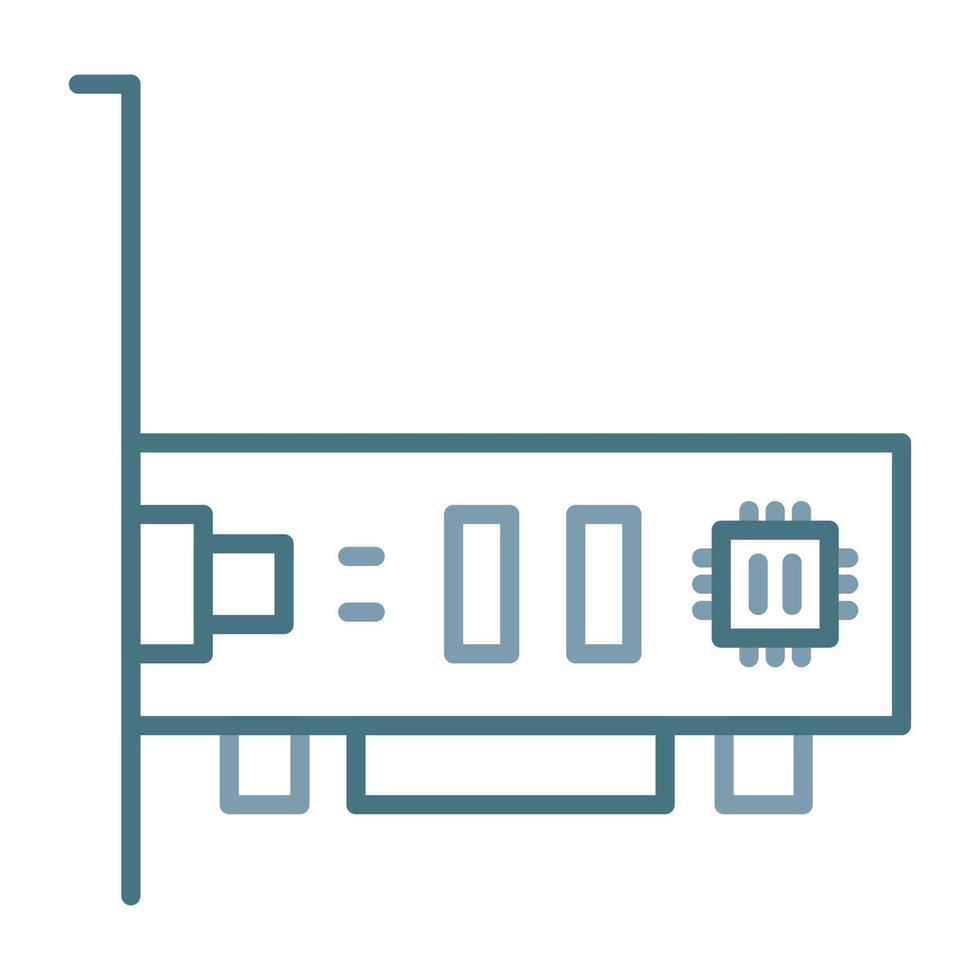 Network Interface Card Line Two Color Icon 7071389 Vector Art at Vecteezy