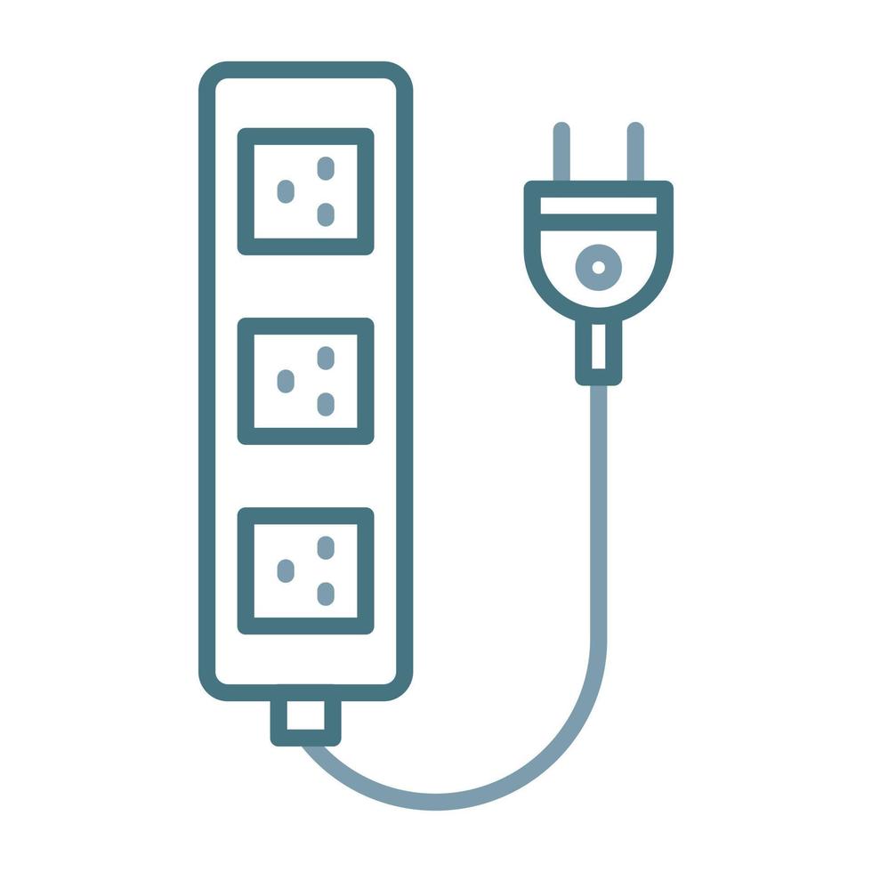 Extension Line Two Color Icon vector