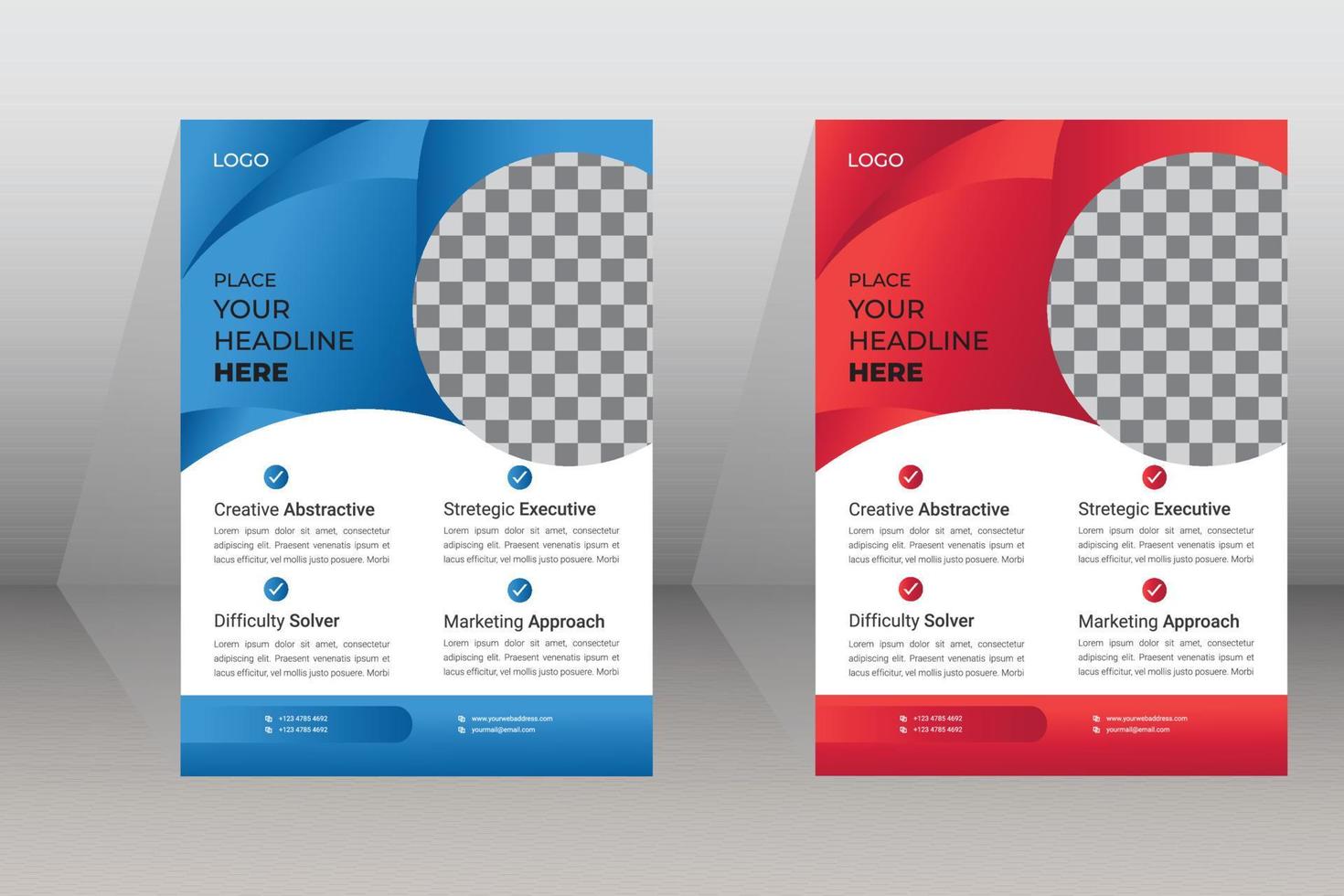 Conference Business  A4 Flyer Design Template And Brochure Cover Page With  Business Agency Clean And Simple Corporate Flyer Design Template vector