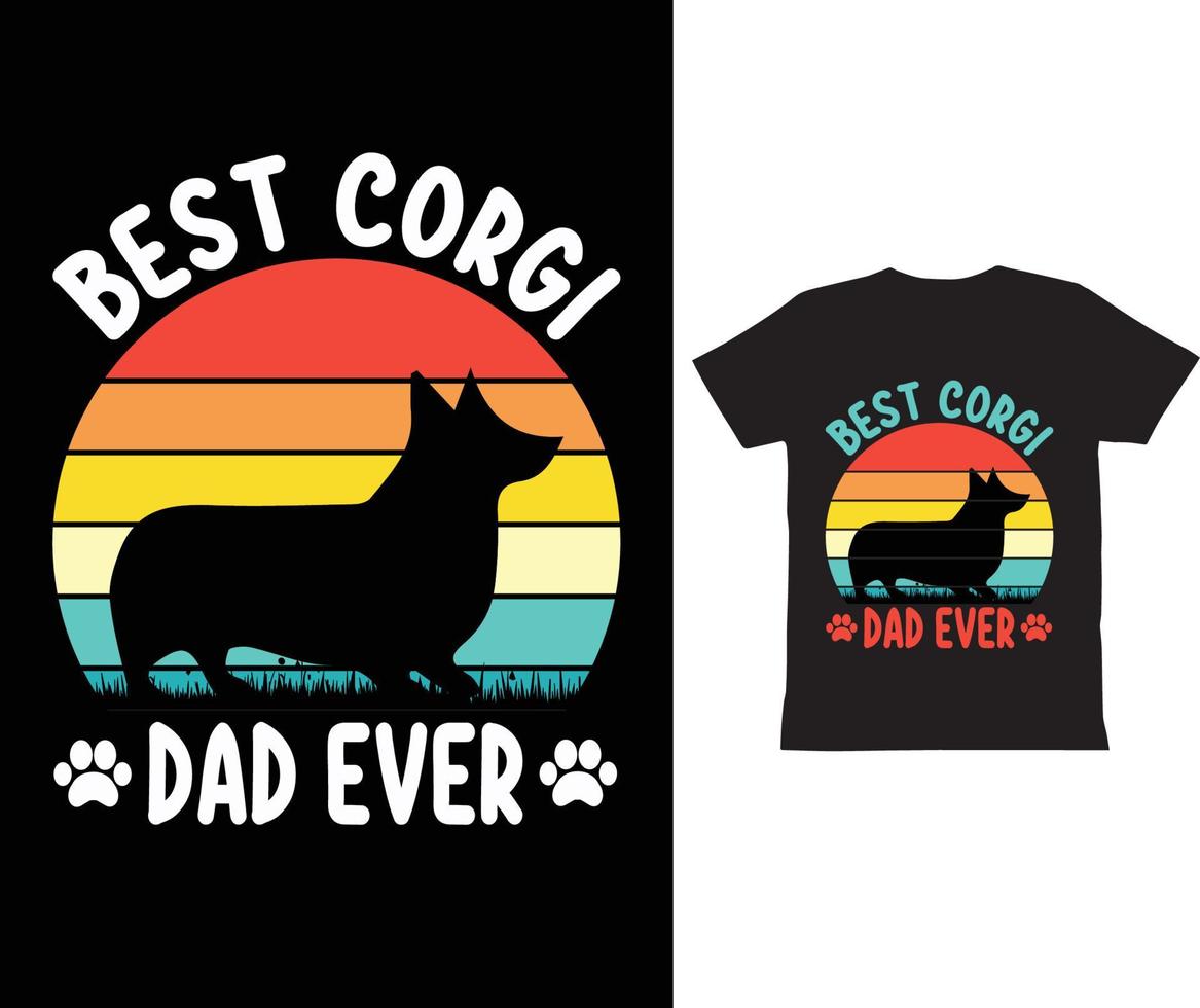 Best Dog Dad Ever-T-Shirt design. vector