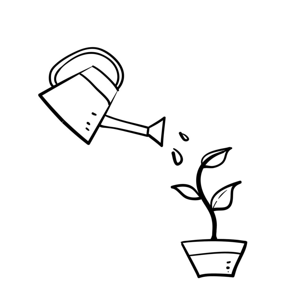 How to DRAW a BOY Watering Plant Step by Step  YouTube