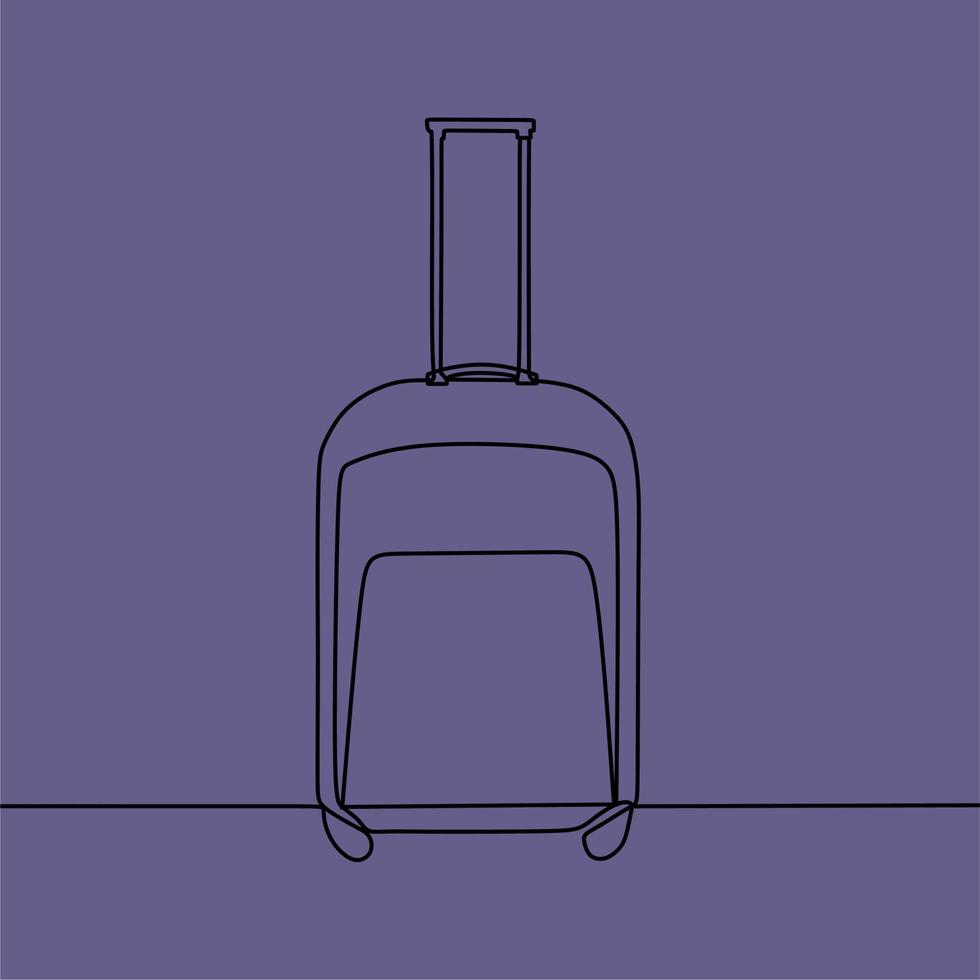 continuous line drawing on bag vector