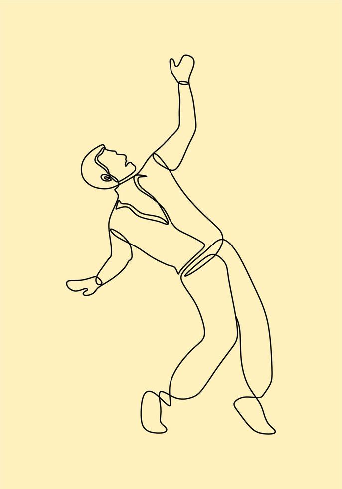 continuous line drawing on people vector