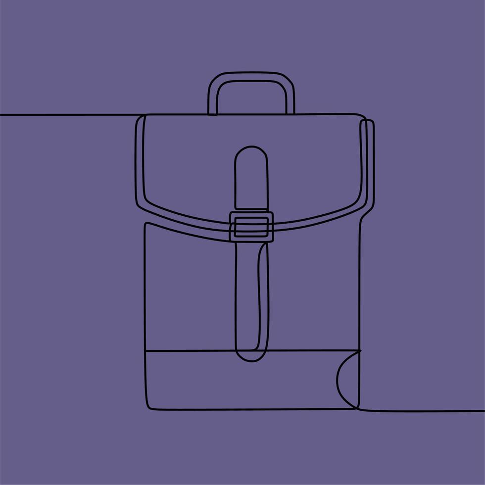 continuous line drawing on bag vector