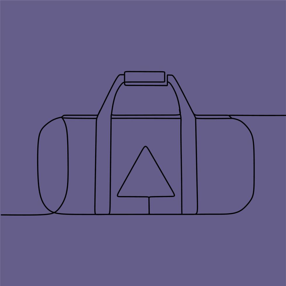 continuous line drawing on bag vector