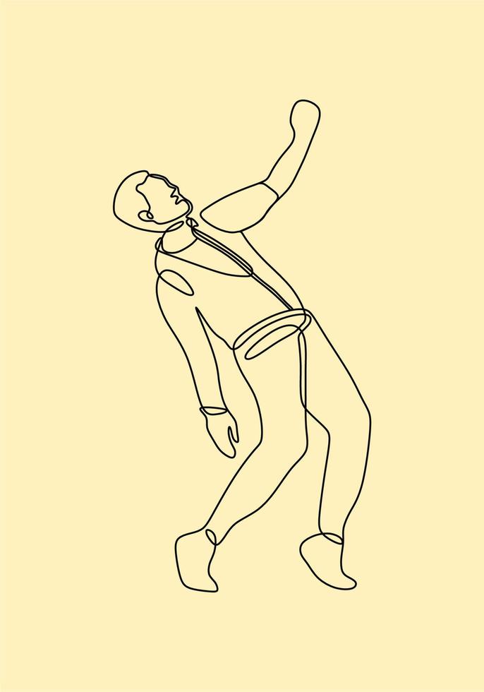 continuous line drawing on people vector