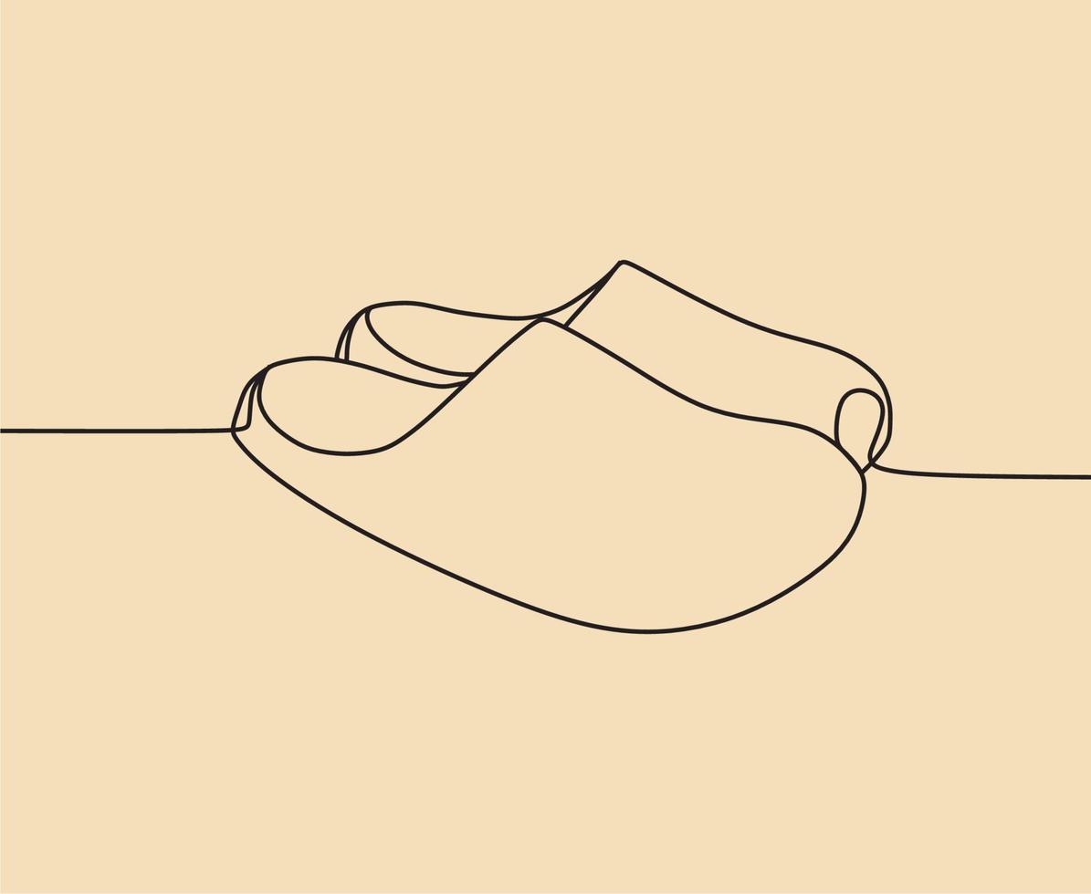 continuous line drawing on shoes vector
