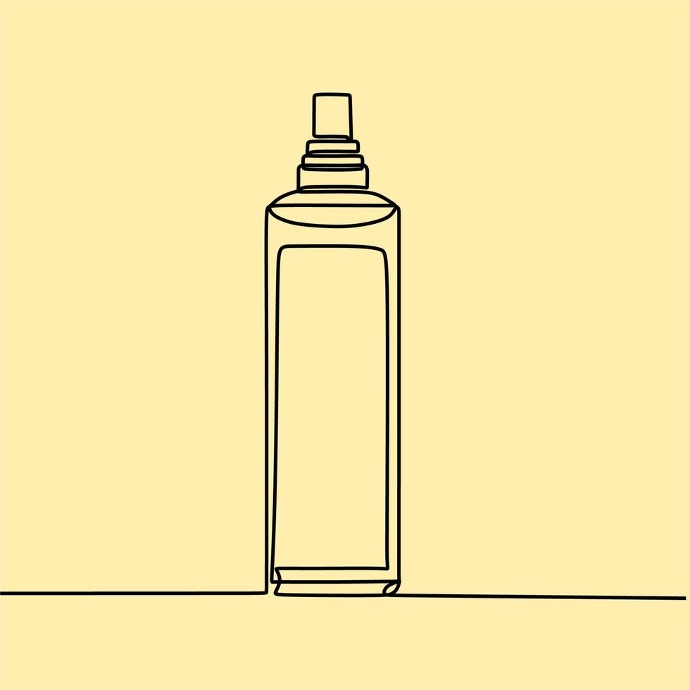 continuous line drawing on skincare vector