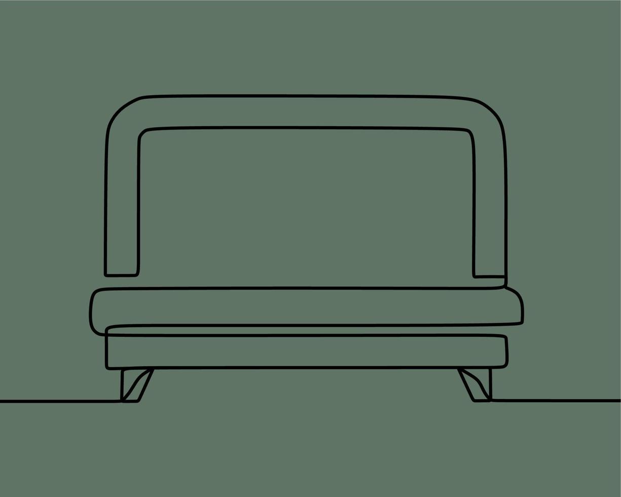 continuous line drawing on sofa vector