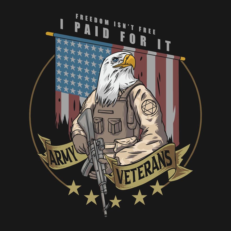 Army Eagle United States Veterans vector