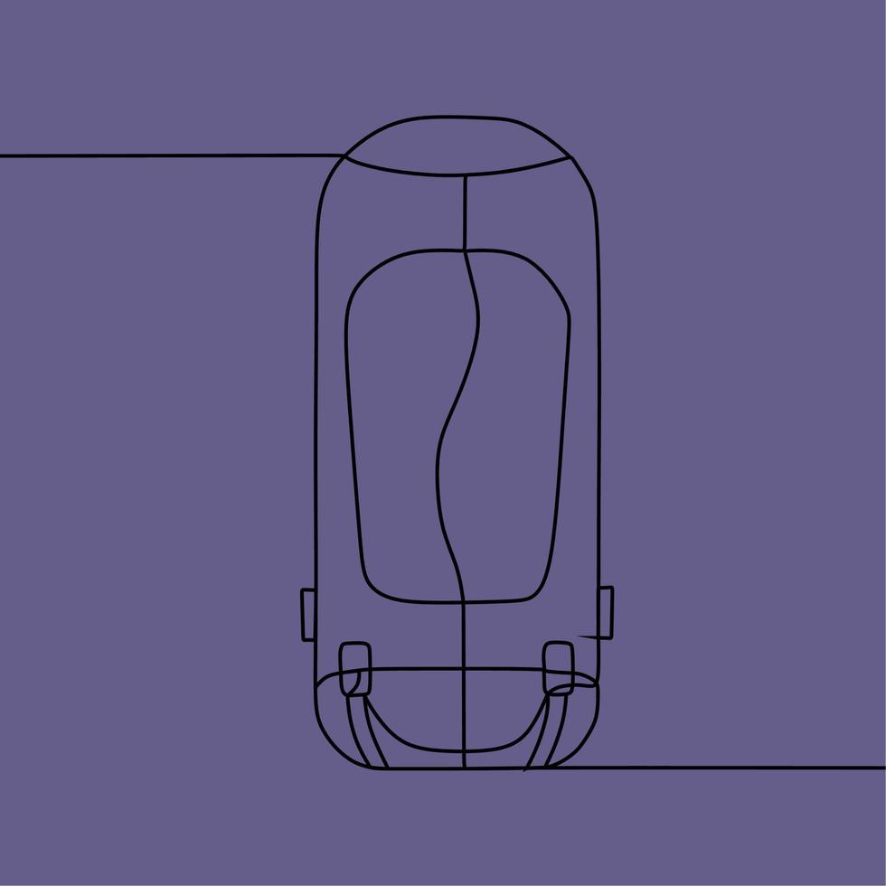 continuous line drawing on bag vector