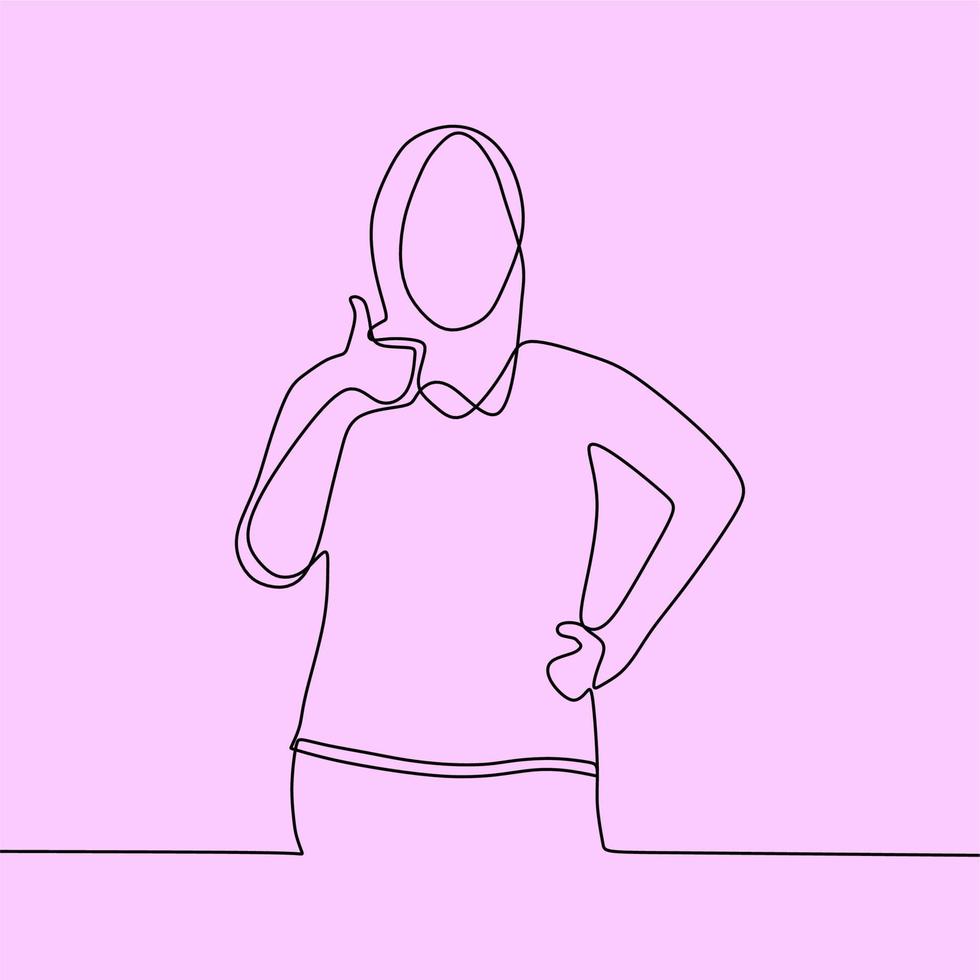 continuous line drawing on veil vector