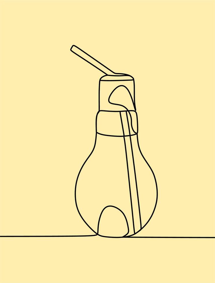 continuous line drawing on juice vector