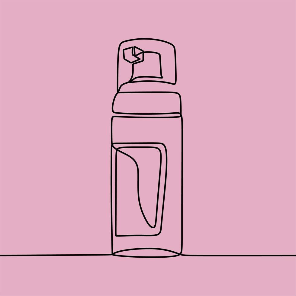 continuous line drawing on skincare vector