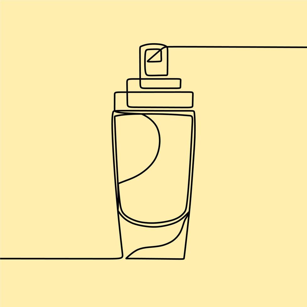 continuous line drawing on skincare vector