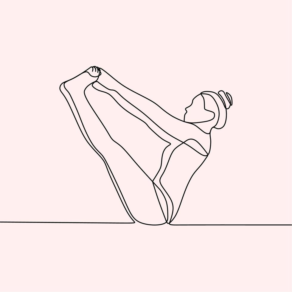 continuous line drawing on sports people vector