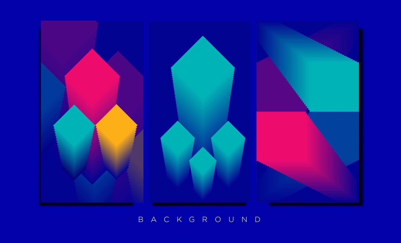 Fondo de tecnología abstracta de pila de objetos cuadrados. ilustración de edificio alto con color vector