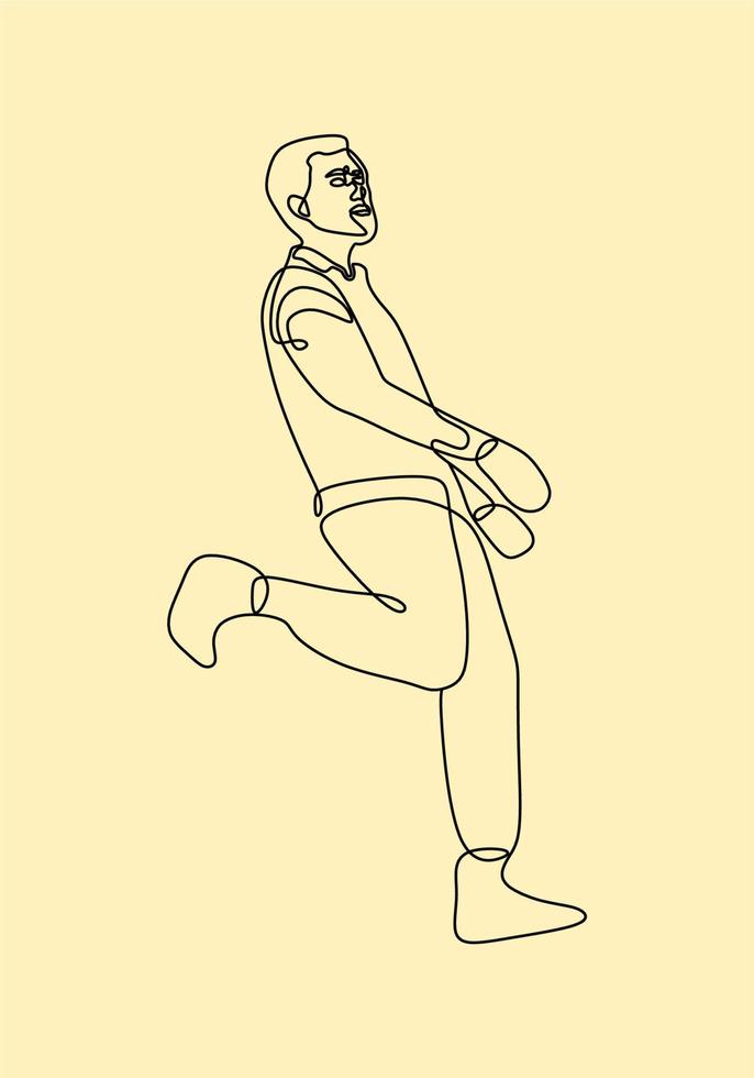 continuous line drawing on people vector